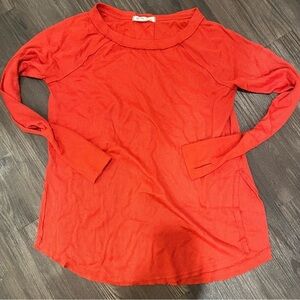 Free People Orange Soft Thermal Top